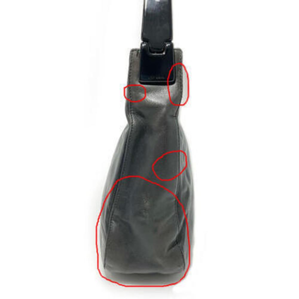 Prada Leather Black Shoulder Simple Handbag One